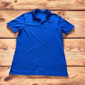 Nike Dri-Fit Polo Shirt Mens Small Blue Short Sleeve Performance